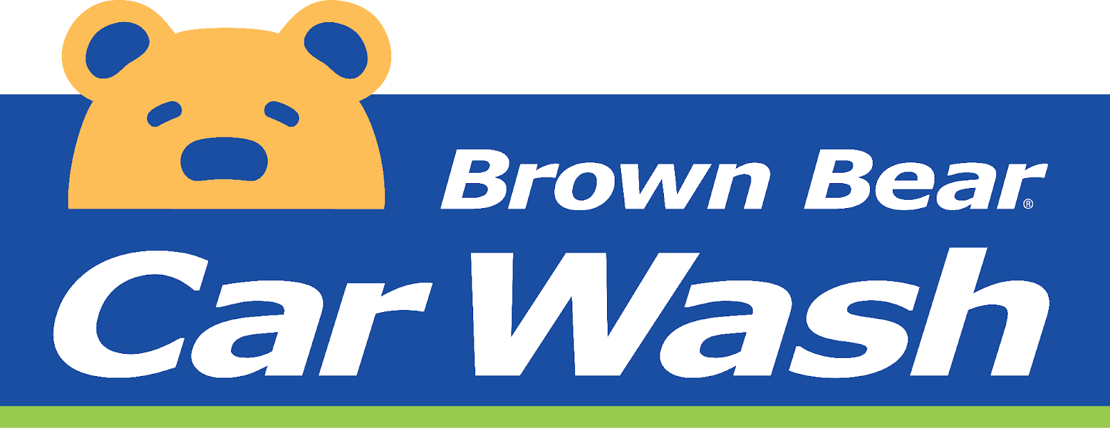 Brown Bear Car Wash exterior with branding and tunnel wash entrance