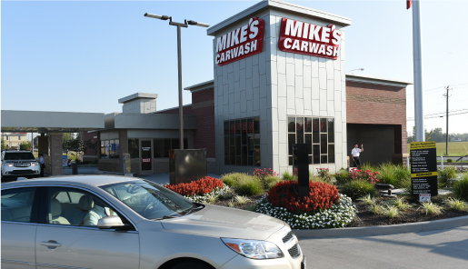 Mike's Express Car Wash exterior and branding